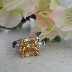 Yellow coctail ring
